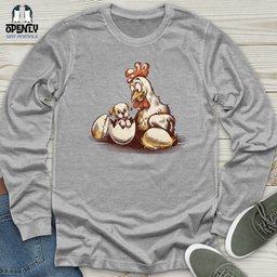 Surprised Chicken Unisex Long Sleeve Tee Gift For Animal Lover