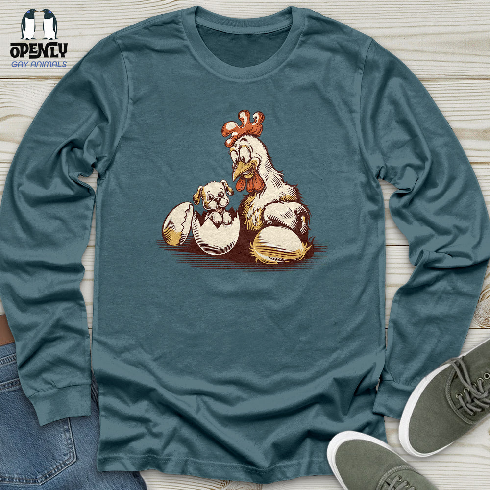 Surprised Chicken Unisex Long Sleeve Tee Gift For Animal Lover