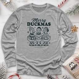 Merry Duckmas Long Sleeve Tee Gift For Animal Lover