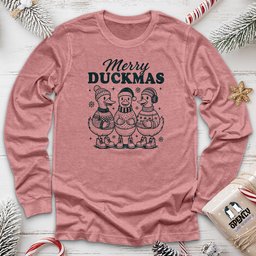 Merry Duckmas Long Sleeve Tee Gift For Animal Lover