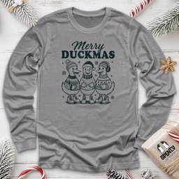 Merry Duckmas Long Sleeve Tee Gift For Animal Lover