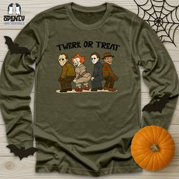 Twerk Or Treat Unisex Long Sleeve Tee Gift For Animal Lover