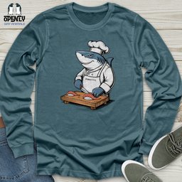 Shark Chef Unisex Long Sleeve Tee Gift For Animal Lover