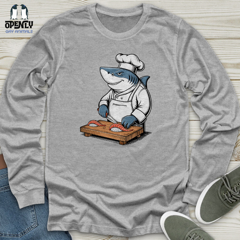 Shark Chef Unisex Long Sleeve Tee Gift For Animal Lover