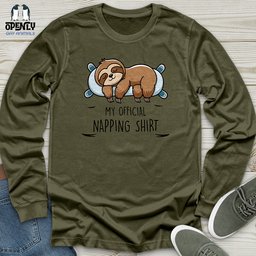 My Official Napping Shirt Unisex Long Sleeve Tee Gift For Animal Lover
