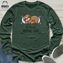 My Official Napping Shirt Unisex Long Sleeve Tee Gift For Animal Lover