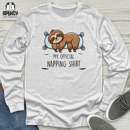 My Official Napping Shirt Unisex Long Sleeve Tee Gift For Animal Lover
