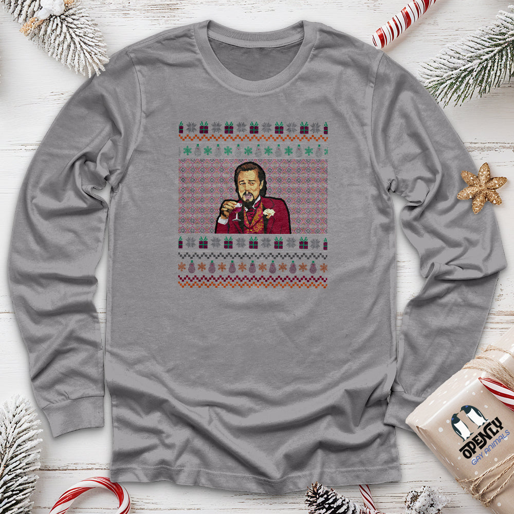 Laughing Leo Dicaprio Meme Unisex Long Sleeve Tee Gift For Animal Lover