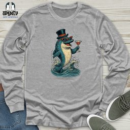 Party Dolphin Unisex Long Sleeve Tee Gift For Animal Lover
