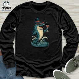 Party Dolphin Unisex Long Sleeve Tee Gift For Animal Lover