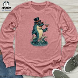 Party Dolphin Unisex Long Sleeve Tee Gift For Animal Lover