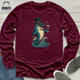 Party Dolphin Unisex Long Sleeve Tee Gift For Animal Lover