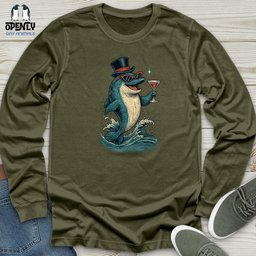Party Dolphin Unisex Long Sleeve Tee Gift For Animal Lover