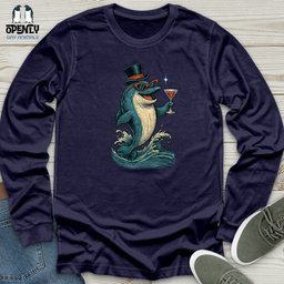 Party Dolphin Unisex Long Sleeve Tee Gift For Animal Lover