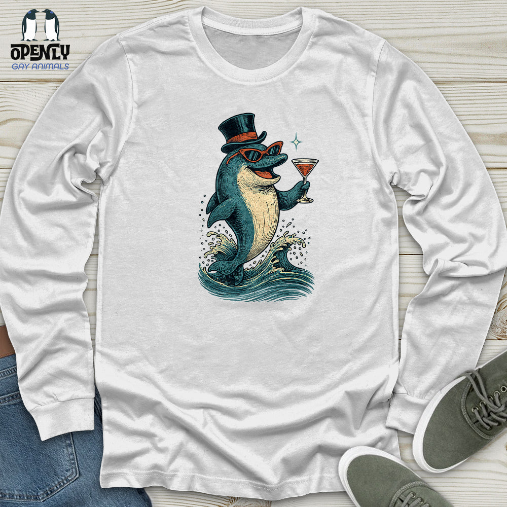 Party Dolphin Unisex Long Sleeve Tee Gift For Animal Lover