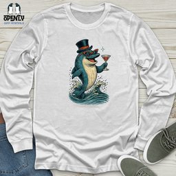 Party Dolphin Unisex Long Sleeve Tee Gift For Animal Lover