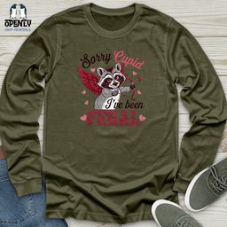 Sorry Cupid Ive Been Feral Unisex Long Sleeve Tee Gift For Animal Lover