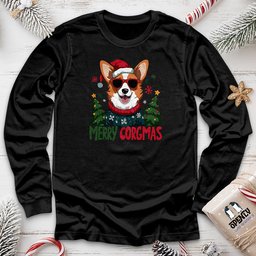 Merry Corgmas Unisex Long Sleeve Tee Gift For Animal Lover