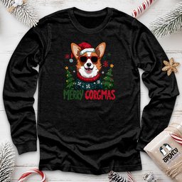 Merry Corgmas Unisex Long Sleeve Tee Gift For Animal Lover