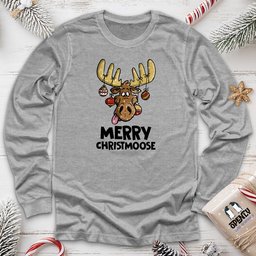 Merry Christmoose Unisex Long Sleeve Tee Gift For Animal Lover