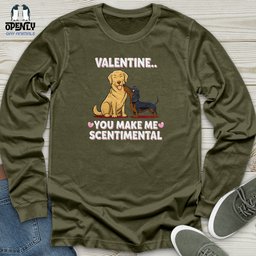 Valentine Unisex Long Sleeve Tee Gift For Animal Lover