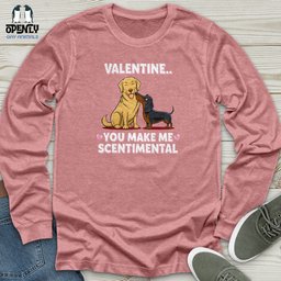 Valentine Unisex Long Sleeve Tee Gift For Animal Lover