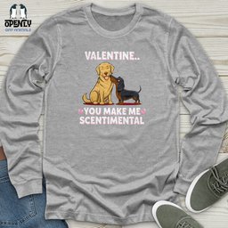 Valentine Unisex Long Sleeve Tee Gift For Animal Lover