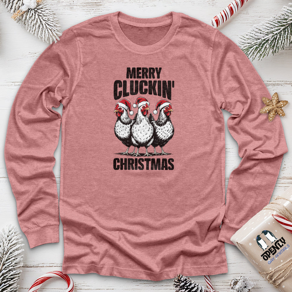 Merry Cluckin 2 Unisex Long Sleeve Tee Gift For Animal Lover