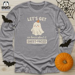Lets Get Sheet Faced Unisex Long Sleeve Tee Gift For Animal Lover