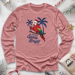 Spirits Bright Long Sleeve Tee Gift For Animal Lover