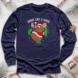 Lookin Like A Snack Unisex Long Sleeve Tee Gift For Animal Lover