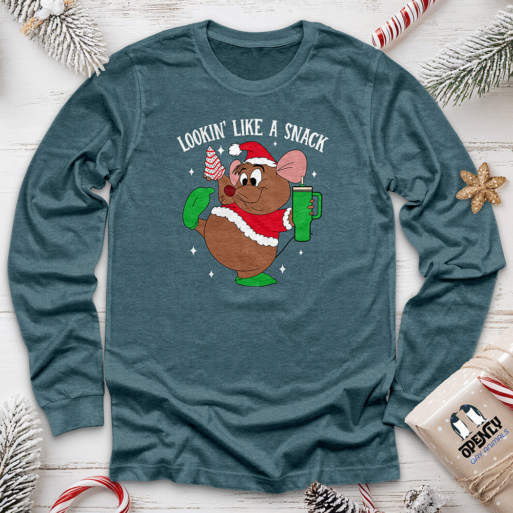 Lookin Like A Snack Unisex Long Sleeve Tee Gift For Animal Lover
