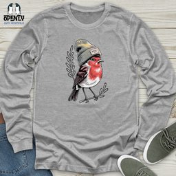 Robin Bird Unisex Long Sleeve Tee Gift For Animal Lover