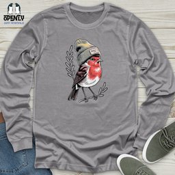 Robin Bird Unisex Long Sleeve Tee Gift For Animal Lover