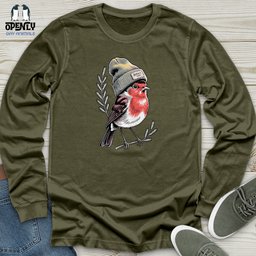 Robin Bird Unisex Long Sleeve Tee Gift For Animal Lover