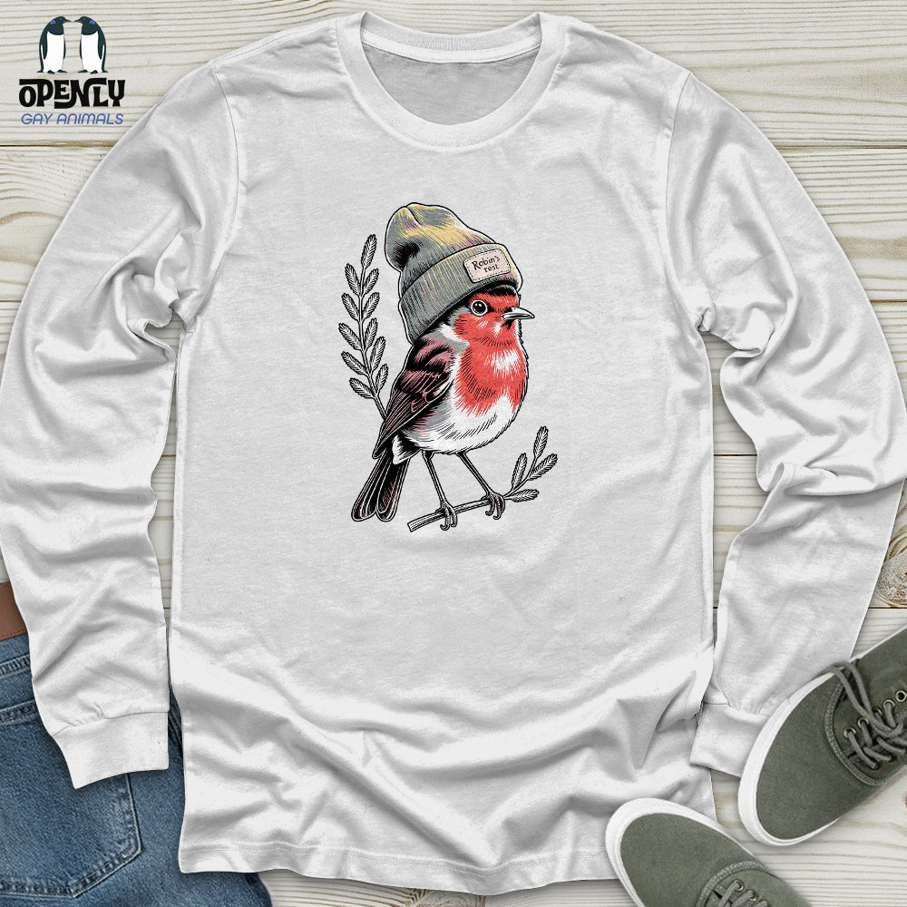 Robin Bird Unisex Long Sleeve Tee Gift For Animal Lover