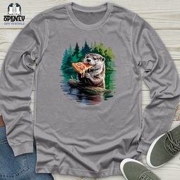 Otter Pizza Unisex Long Sleeve Tee Gift For Animal Lover