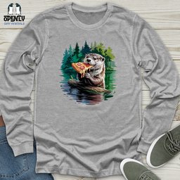 Otter Pizza Unisex Long Sleeve Tee Gift For Animal Lover