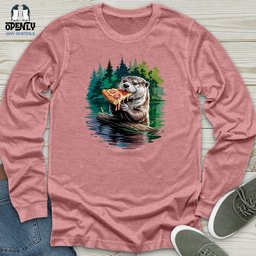 Otter Pizza Unisex Long Sleeve Tee Gift For Animal Lover