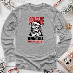 Look At Me Unisex Long Sleeve Tee Gift For Animal Lover