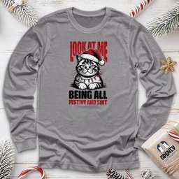 Look At Me Unisex Long Sleeve Tee Gift For Animal Lover