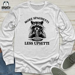More Spaghetti Less Upsetti 2 Unisex Long Sleeve Tee Gift For Animal Lover