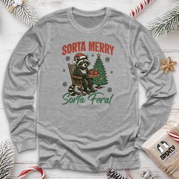 Sorta Merry Unisex Long Sleeve Tee Gift For Animal Lover
