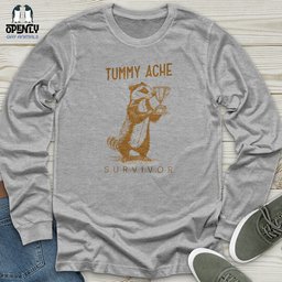 Tummy Ache Survivor Unisex Long Sleeve Tee Gift For Animal Lover