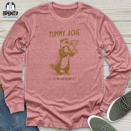 Tummy Ache Survivor Unisex Long Sleeve Tee Gift For Animal Lover