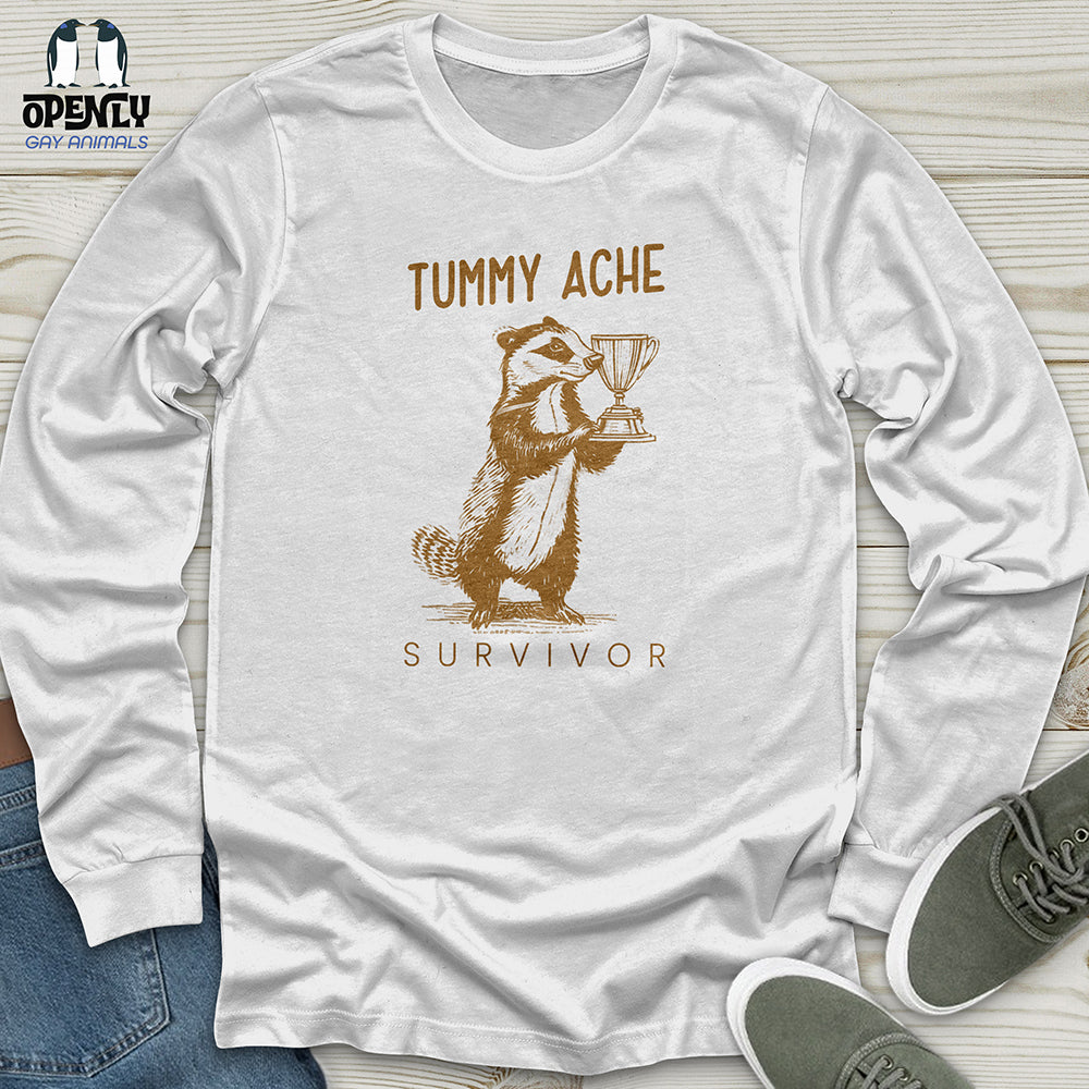 Tummy Ache Survivor Unisex Long Sleeve Tee Gift For Animal Lover