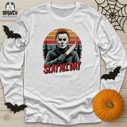 Slay All Day Unisex Long Sleeve Tee Gift For Animal Lover