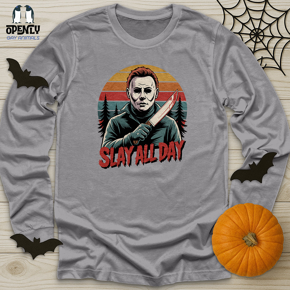 Slay All Day Unisex Long Sleeve Tee Gift For Animal Lover