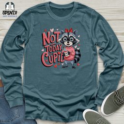 Not Today Cupid Unisex Long Sleeve Tee Gift For Animal Lover