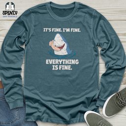 Its Fine Im Fine Everything Is Fine Unisex Long Sleeve Tee Gift For Animal Lover